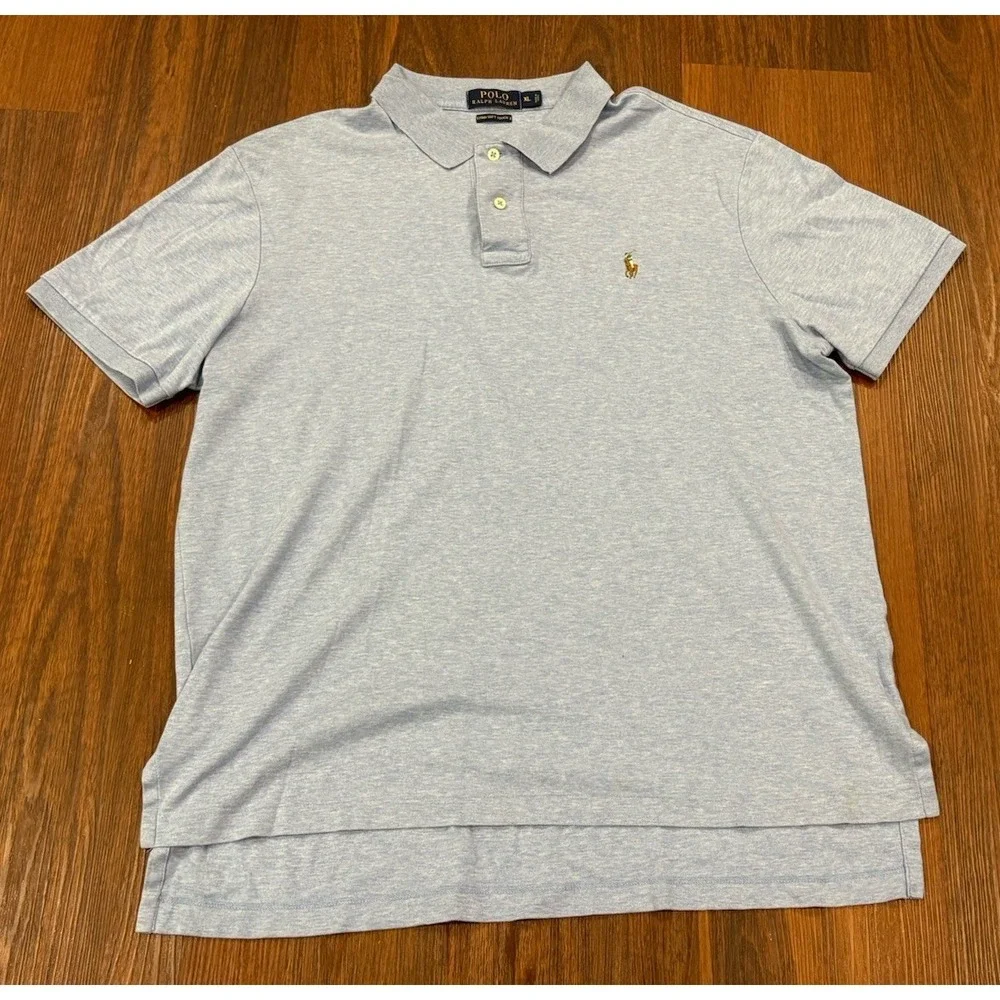 Polo Ralph Lauren Pima Soft Touch Polo‎ Shirt Men's XL Gray